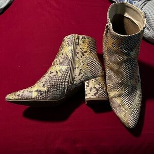 Stylish Snakeskin Ankle Boots